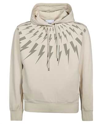 Neil Barrett PBJS186 V517S THUNDERBOLT-PRINT COTTON Hoodie