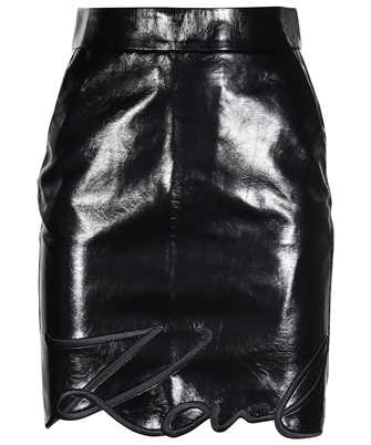 Karl Lagerfeld 235W1208 PATENT FAUX-LEATHER MINI Skirt