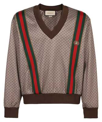 Gucci 653366 XJDFB V-NECK SWEAT TECHNICAL JERSEY Sweatshirt