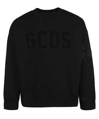 GCDS FW23M110115 LOGO VELVET CREWNECK Sveter