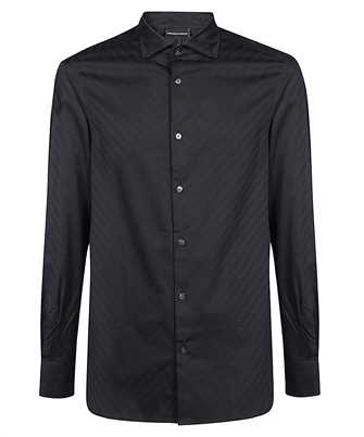 Emporio Armani 6R1C86 1NVYZ LYOCELL-BLEND WITH ALL-OVER ARMANI SUSTAINABILITY VALUES JACQUARD LOGO PATTERN Shirt