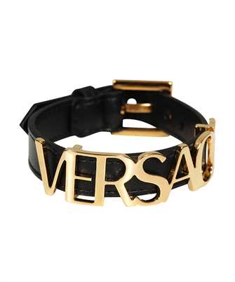 Versace 1005367 1A00637 LETTERING LOGO LEATHER Bracciale