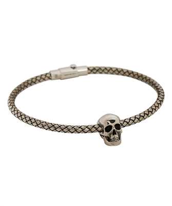 Alexander McQueen 705850 J160Y METAL CORD SKULL Bracciale