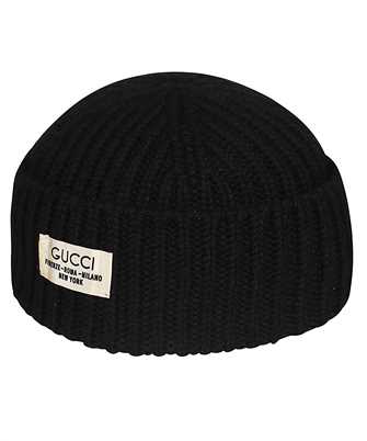 Gucci 759059 4GAG4 RIB WOOL WITH LABEL Beanie