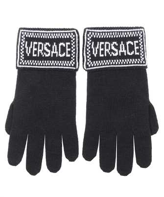 Versace 1011495 1A07842 INTARSIA-LOGO VIRGIN-WOOL Gloves
