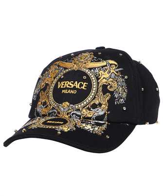 Versace 1001590 1A05935 BAROQUE CRYSTAL GRID BASEBALL Cap