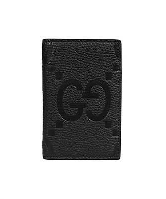 Jumbo GG money clip in black leather