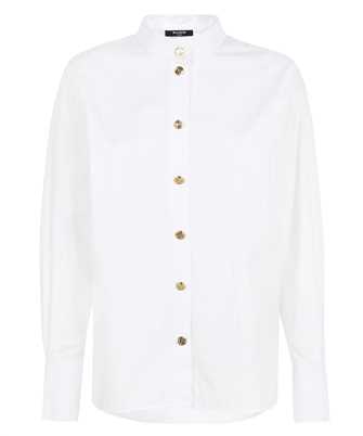 Balmain XF1HR005CB27 MAO COLLAR POPELINE Shirt