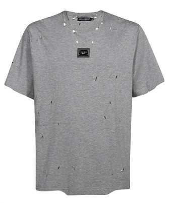 Dolce & Gabbana G8PD7T G7G6V DESTROYED COTTON WITH BRANDED TAG T-Shirt