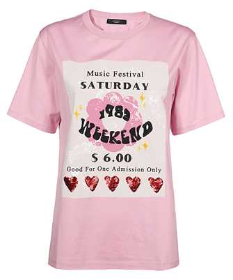 MAX MARA WEEKEND 2359760539600 JERSEY WITH PRINT AND EMBROIDERY T-shirt