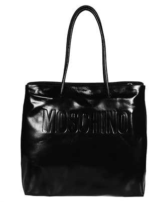 Moschino A7506 8018 DEBOSSED-LOGO LEATHER TOTE Bag