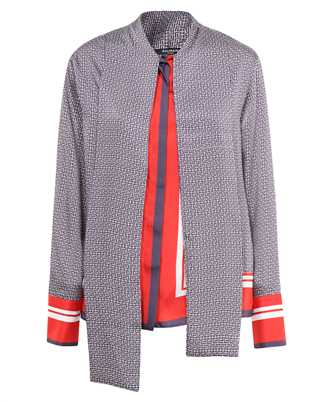 Balmain BF1HU125XG35 PUSSY BOW MONOGRAM SCARF PRINTED Shirt