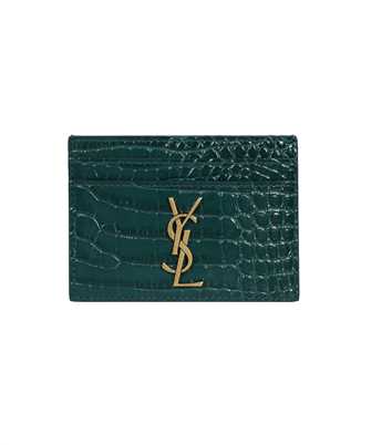 Saint Laurent 370778 DND0W CASSANDRE IN CROCODILE-EMBOSSED SHINY LEATHER Card holder