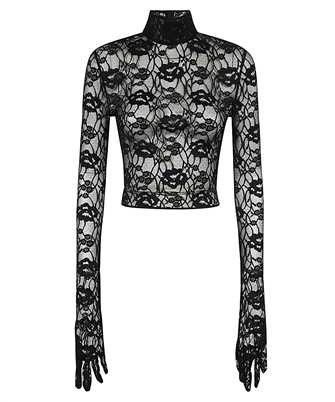 Saint Laurent 759373 Y4H06 GLOVED IN STRETCH LACE Top