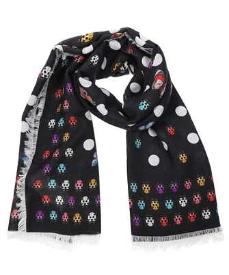 Versace 1001599 1A08223 BUTTERFLIES FRINGED Scarf