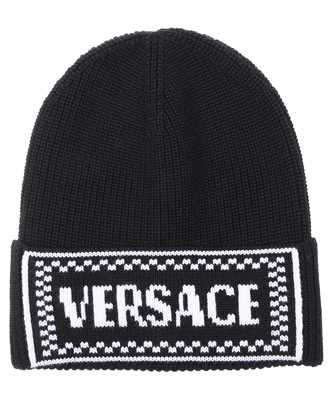 Versace 1011494 1A07842 INTARSIA-KNIT LOGO Beanie