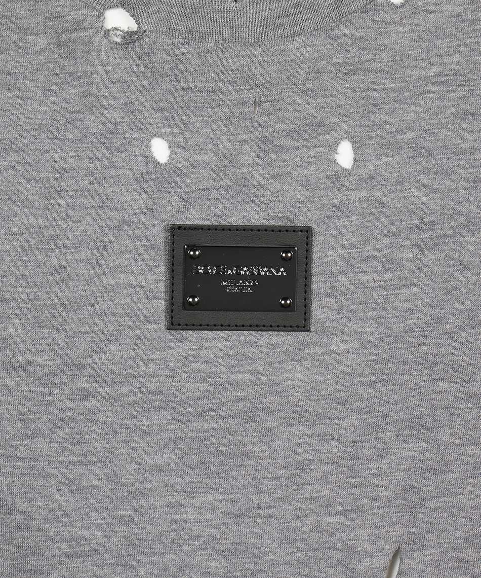 Dolce & Gabbana G8PD7T G7G6V DESTROYED COTTON WITH BRANDED TAG T-Shirt 3