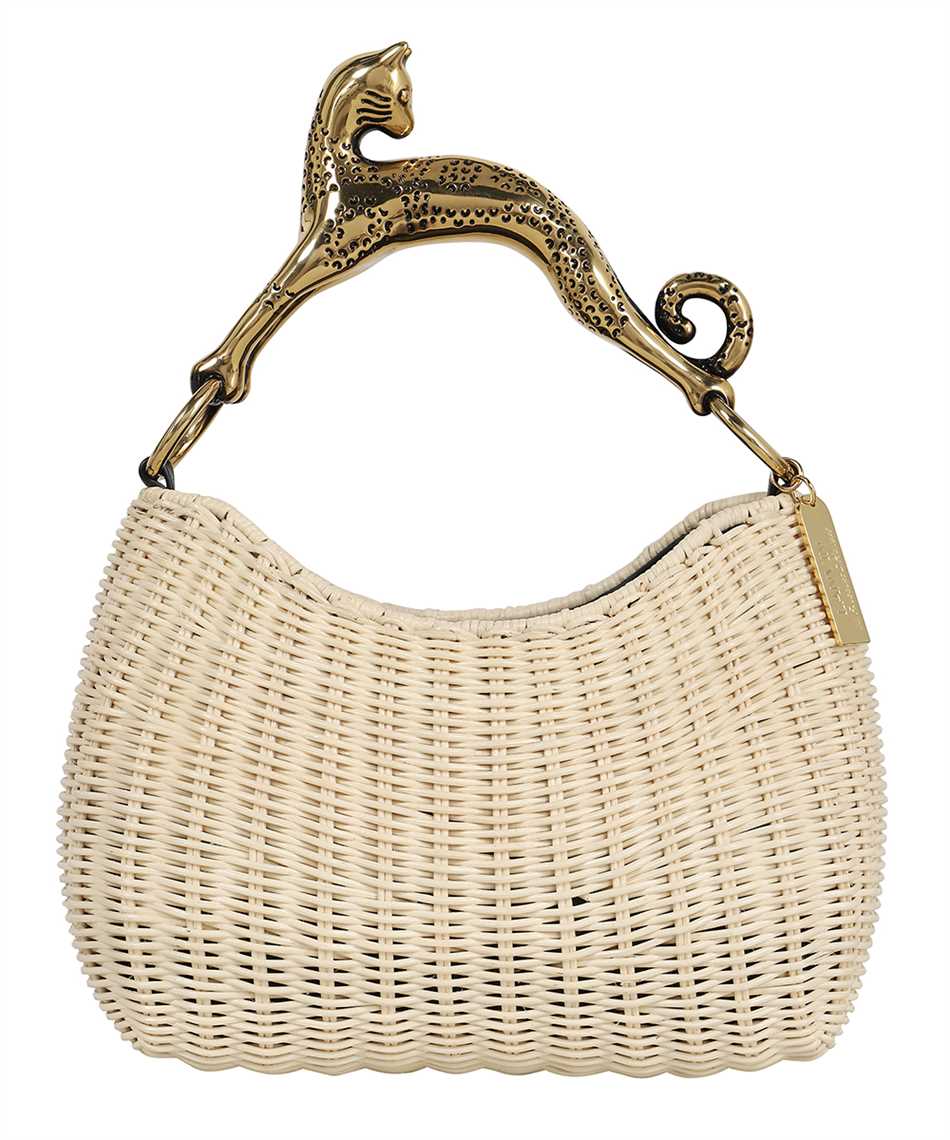 Lanvin LW BGSHO1 OSNA P22 WICKER HOBO CAT Bag Beige