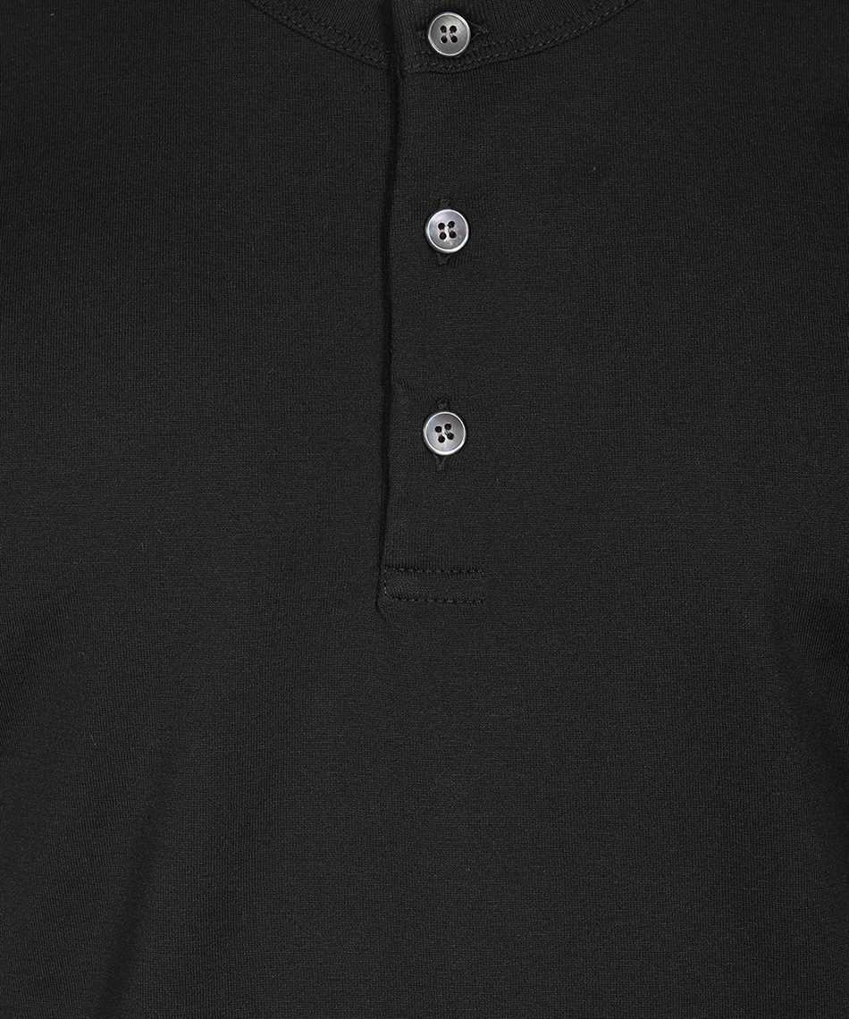 Dolce & Gabbana G8KG7T FU7EQ HENLEY-STYLE BUTTONED T-shirt Black