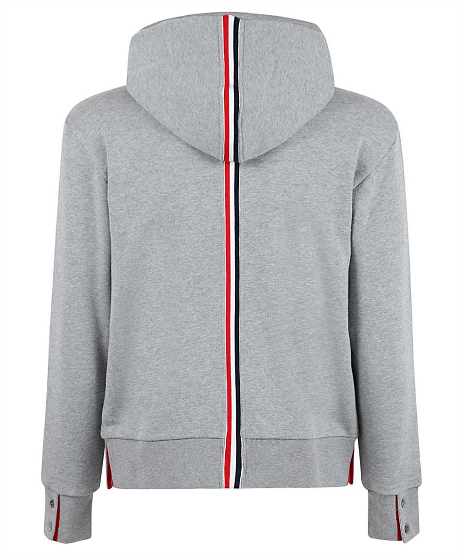 Thom Browne MJT153A 03377 ZIP-UP Hoodie Grey