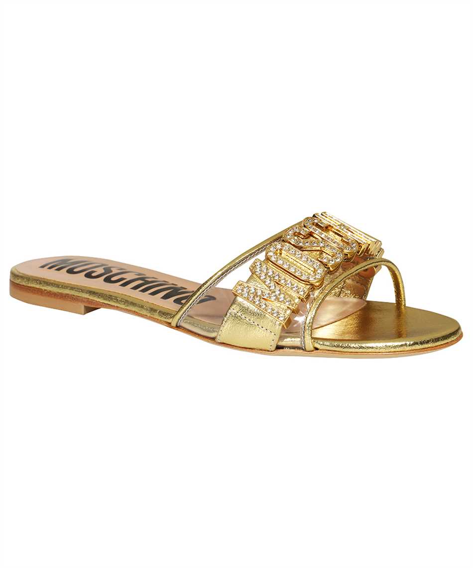 Moschino MA28311C1GMX299A FOILED JEWEL LOGO FLAT �ľapky 2