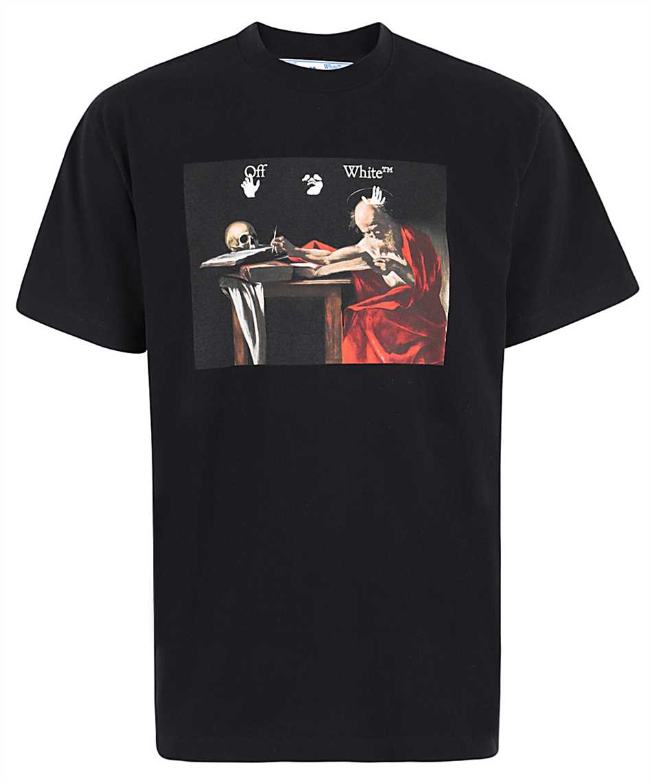 Off-White OMAA038R21JER003 CARAVAGGIO OVER T-shirt Black
