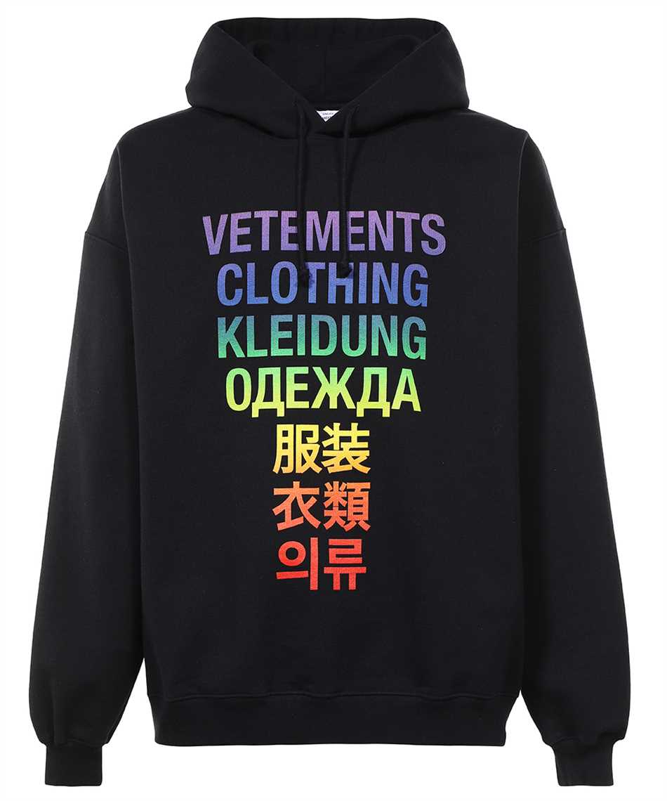 Vetements UE63HD101X VETEMENTS TRANSLATION Hoodie Black
