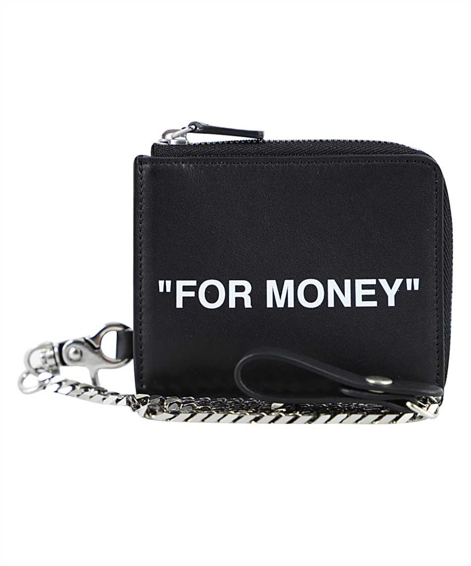 off white chain wallet