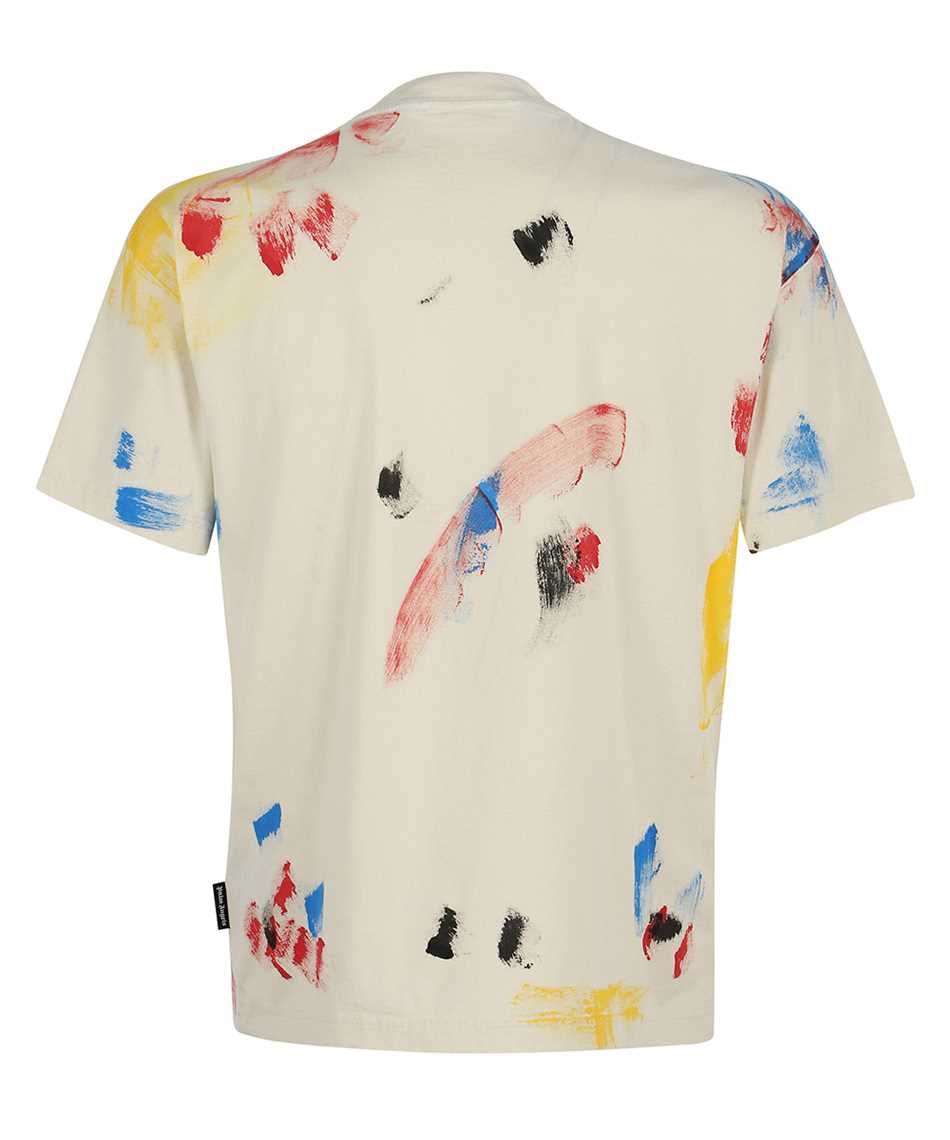 Palm Angels PMAA072S22JER002 PAINTED COLLEGE Tričko 2