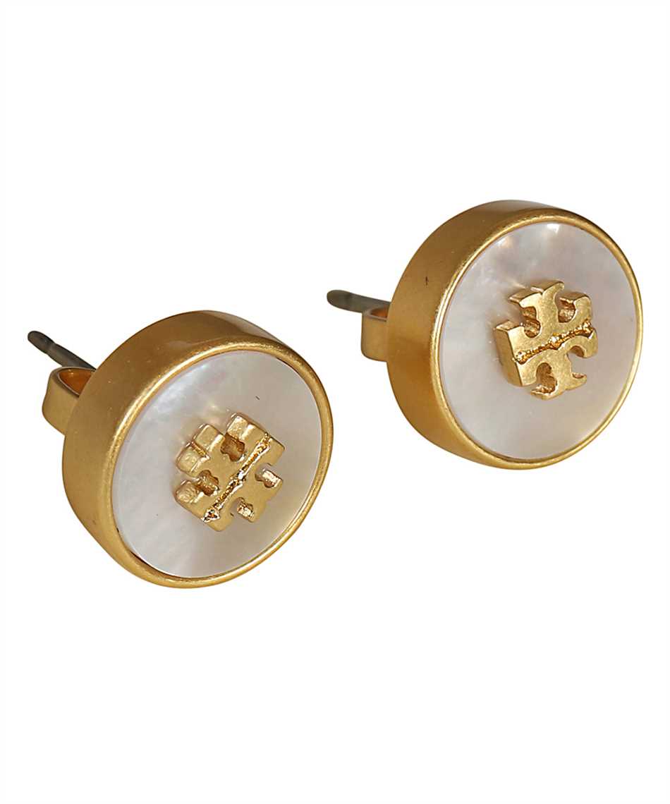 Tory Burch 74073 KIRA SEMI-PRECIOUS CIRCLE-STUD Earrings White