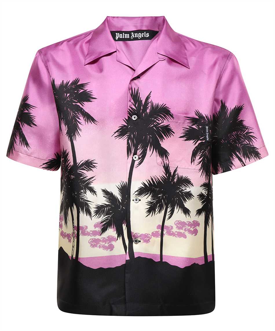Palm Angels PMGA110S23FAB004 SUNSET BOWLING Shirt 1