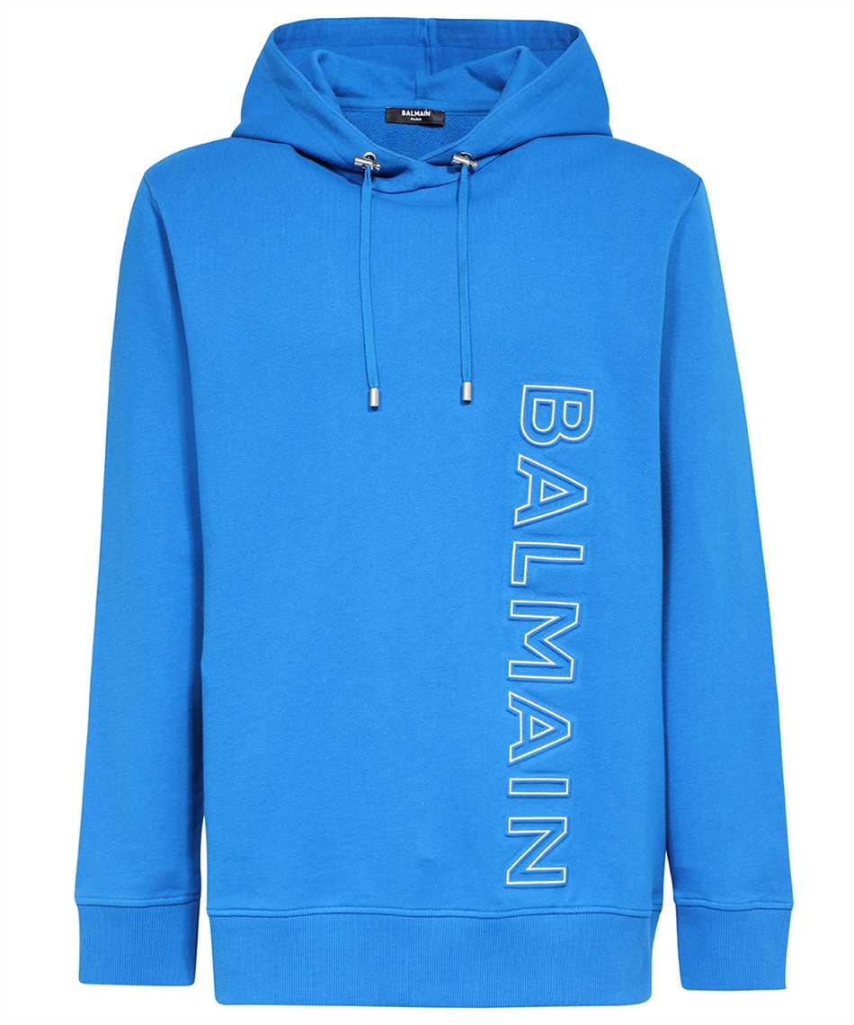 Balmain Monogram Embossed Hooded Sweatshirt