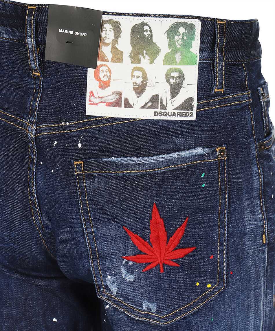 Dsquared2 S71MU0708 S30789 DARK BOB WASH MARINE Kr�tke nohavice 3