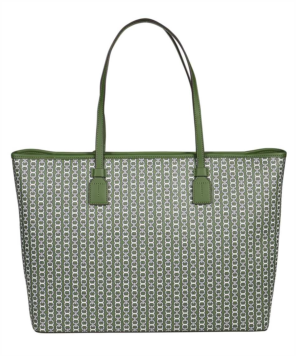 Tory Burch 58450 GEMINI LINK CANVAS TOP-ZIP TOTE Bag Green