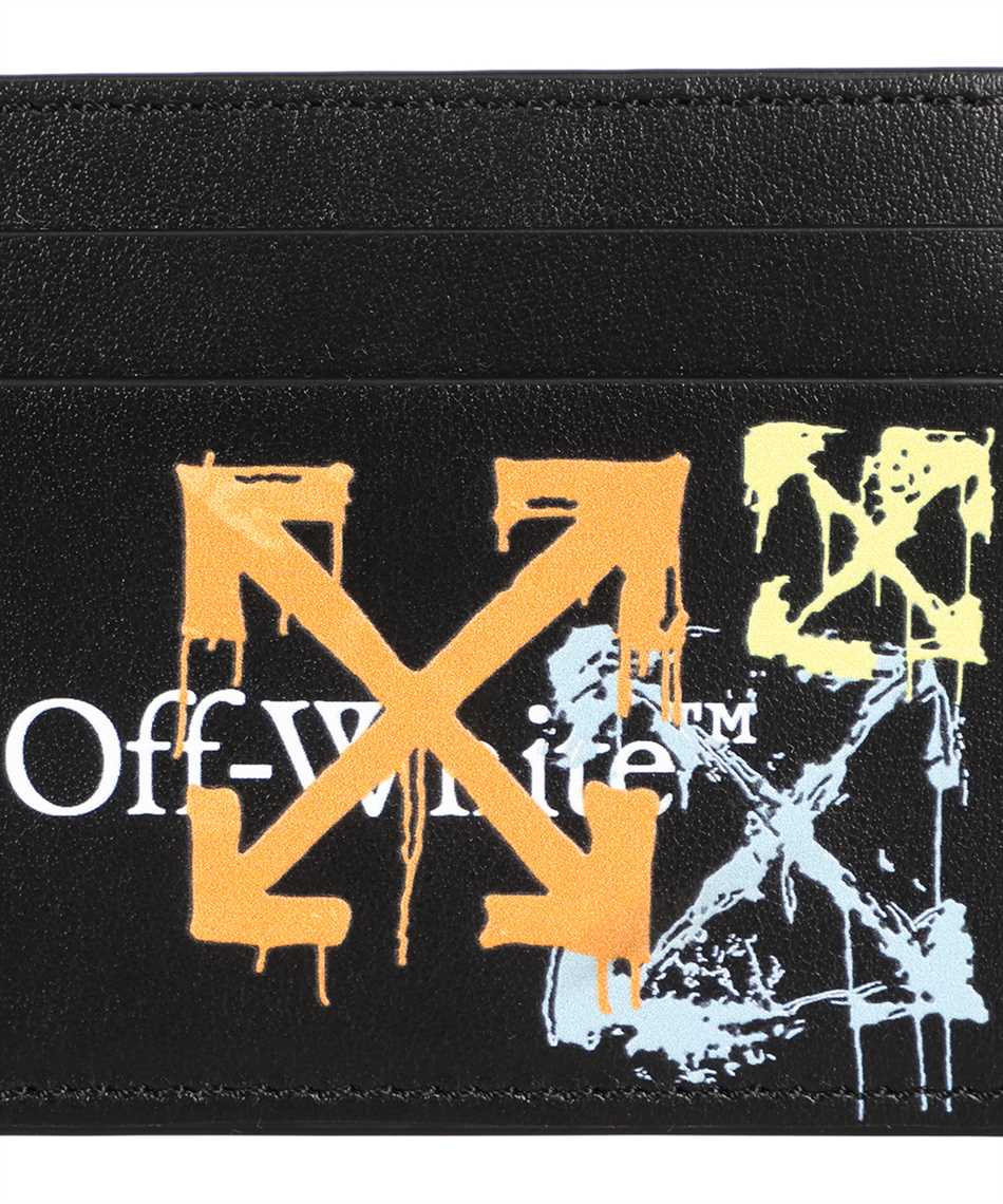 Off-White OMND089S26LEA001 BOOKISH ARROW SPRAY Card holder 3