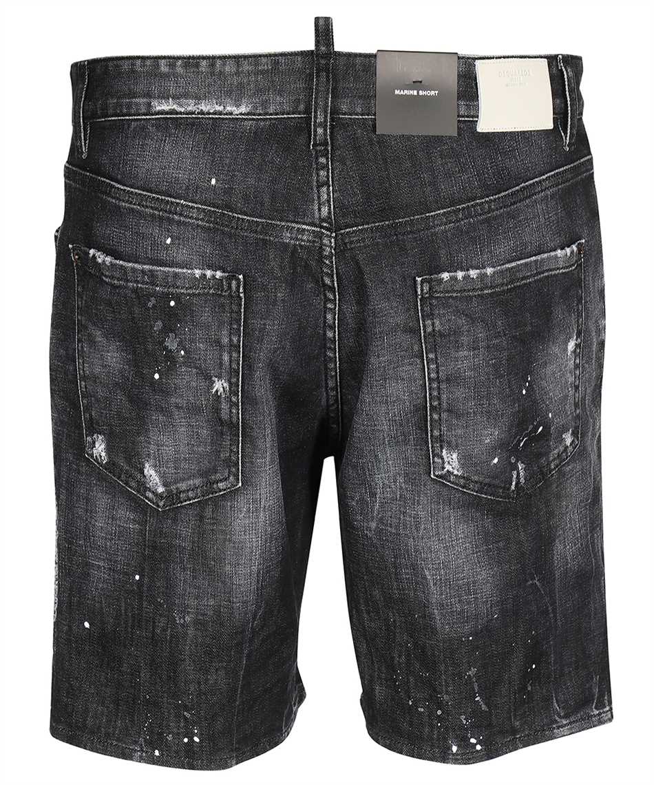 Dsquared2 S74MU0773 S30357 BLACK RIPPED LEATHER WASH MARINE DEN