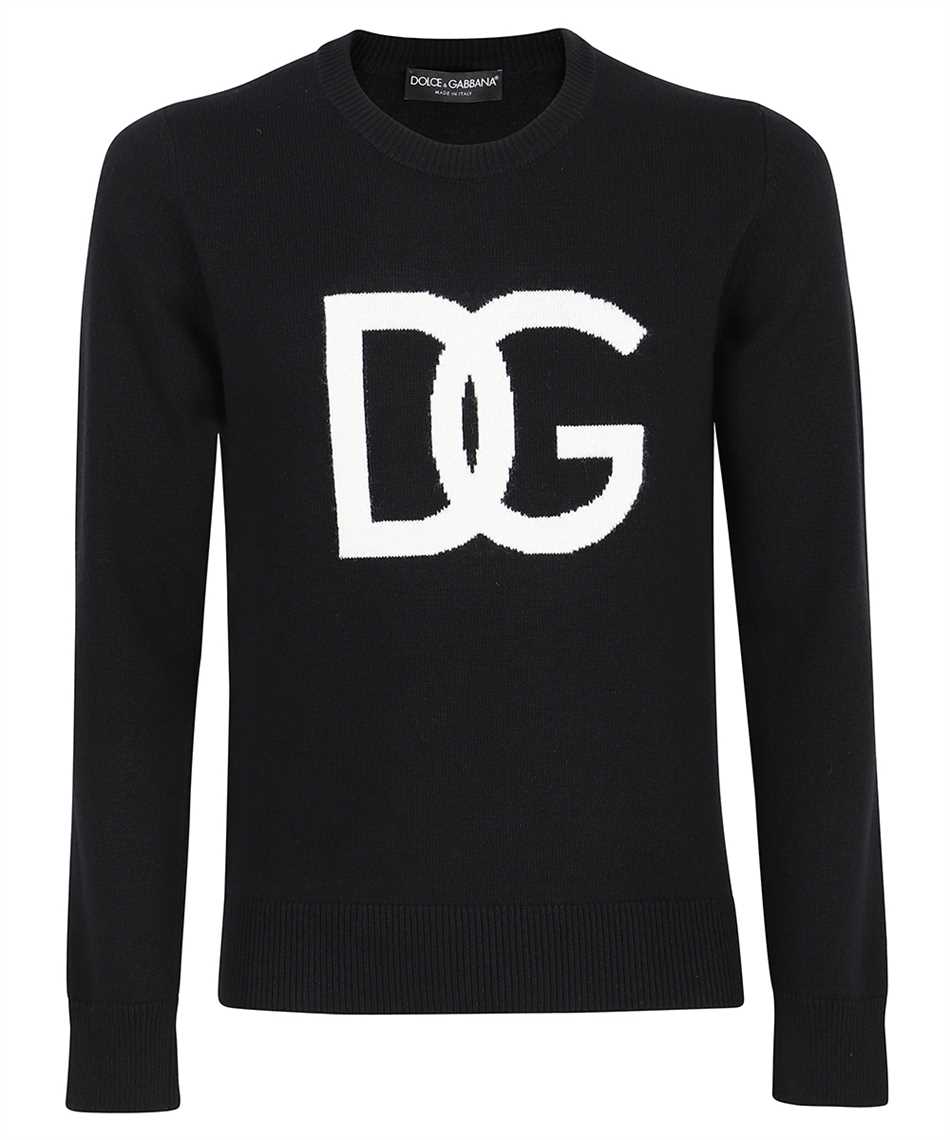 Dolce Gabbana Gxg73t Jaw9k White Logo Knit Black