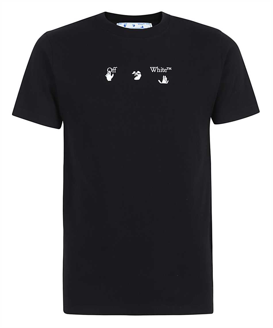 Off-White OMAA027S21JER006 BLUE MARKER S/S SLIM T-shirt Black