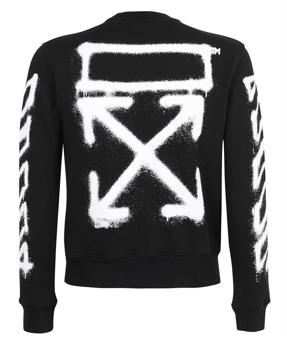 Off-White OMBA025S21FLE004 SPRAY MARKER SLIM CREWNECK Sweatshirt Black