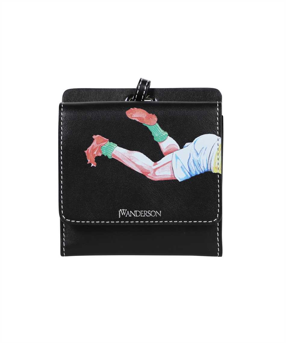 JW Anderson AC0170 LA0169 STRAP TRIFOLD Wallet Black