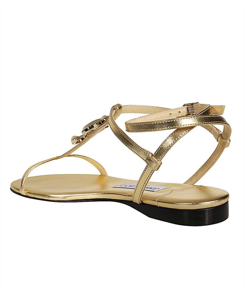 jimmy choo gold flat sandals