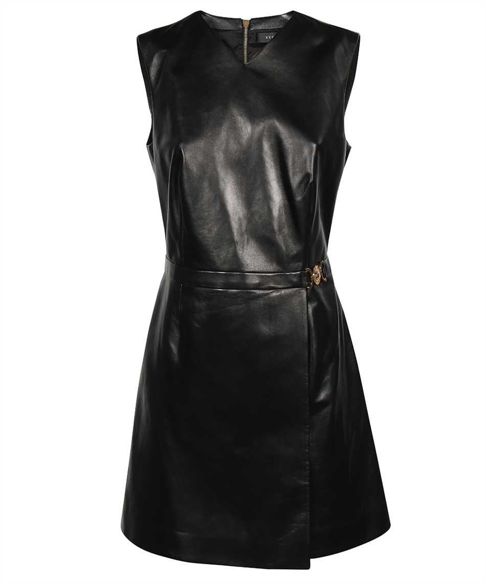 Versace 1000987 1A00984 LEATHER MEDUSA DETAIL Dress Black