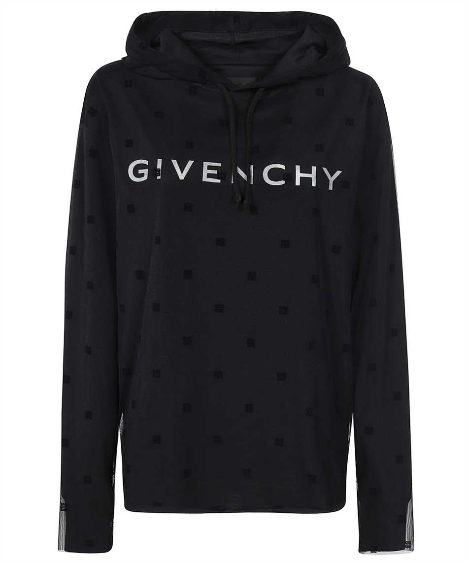 Givenchy BWJ0453YDU DOUBLE LAYERED IN 4G TULLE Kapuzen-Sweatshirt 1