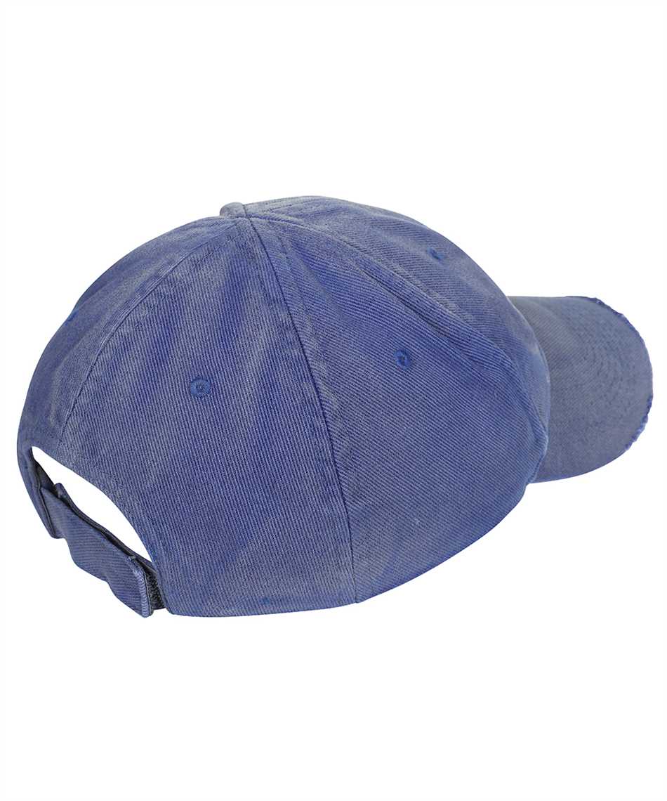 Balenciaga 661884 410B2 POLITICAL DESTROYED Cap Blue