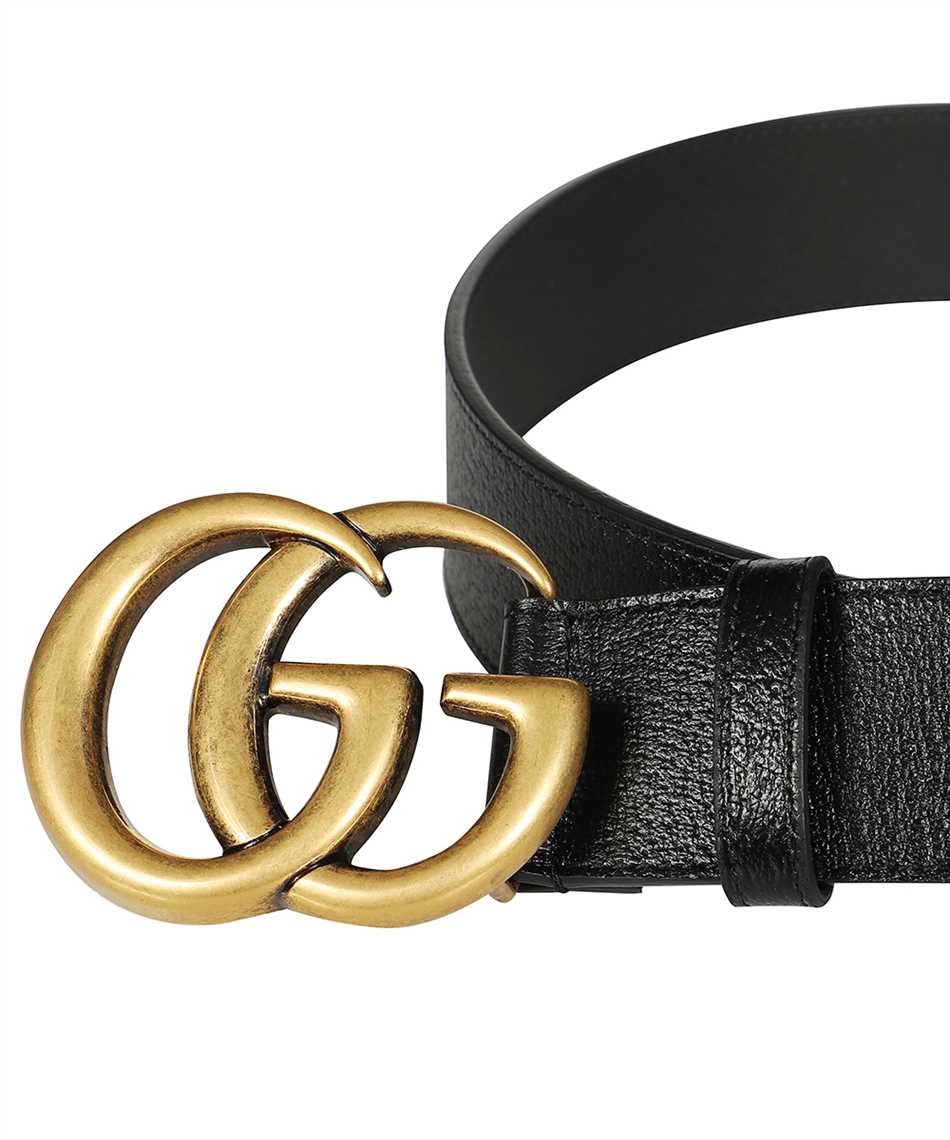 Gucci 406831 DJ20T DOUBLE G BUCKLE Belt Black
