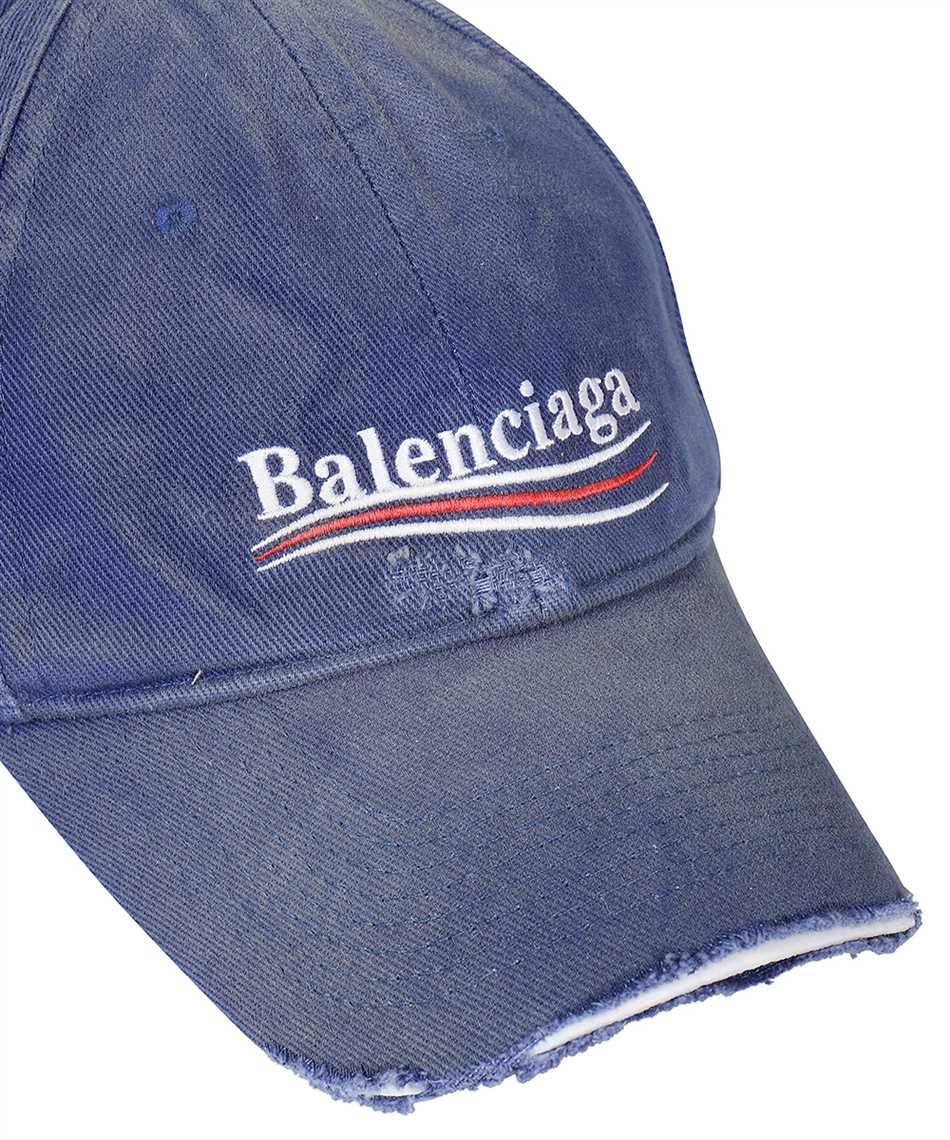 Balenciaga 661884 410B2 POLITICAL DESTROYED Cap Blue