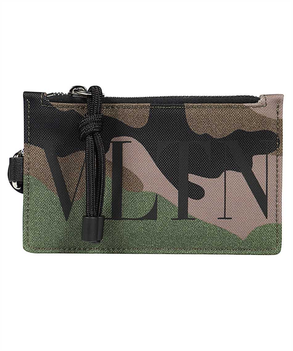 valentino camo card holder