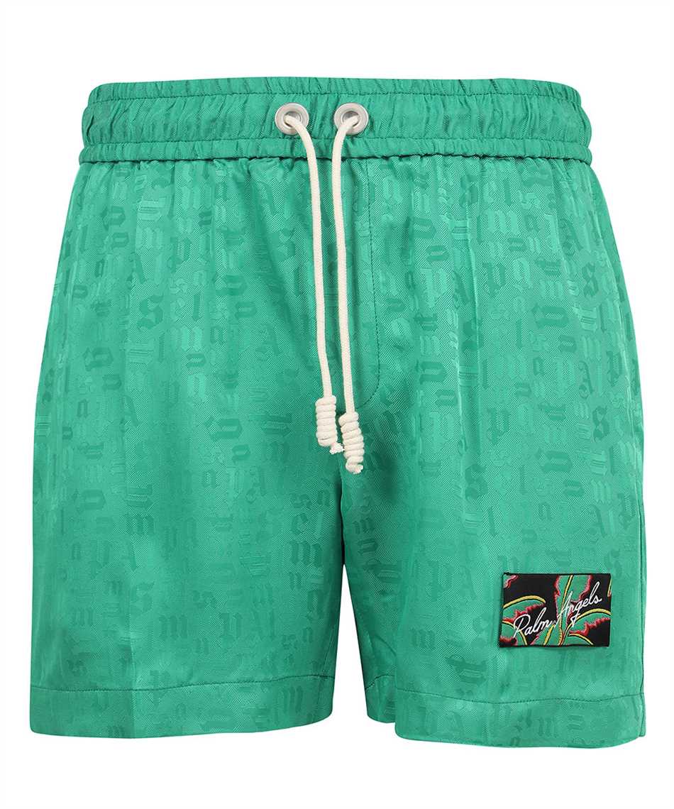 Palm Angels PMCB034S21FAB004 MONOGRAM Bermuda Verde