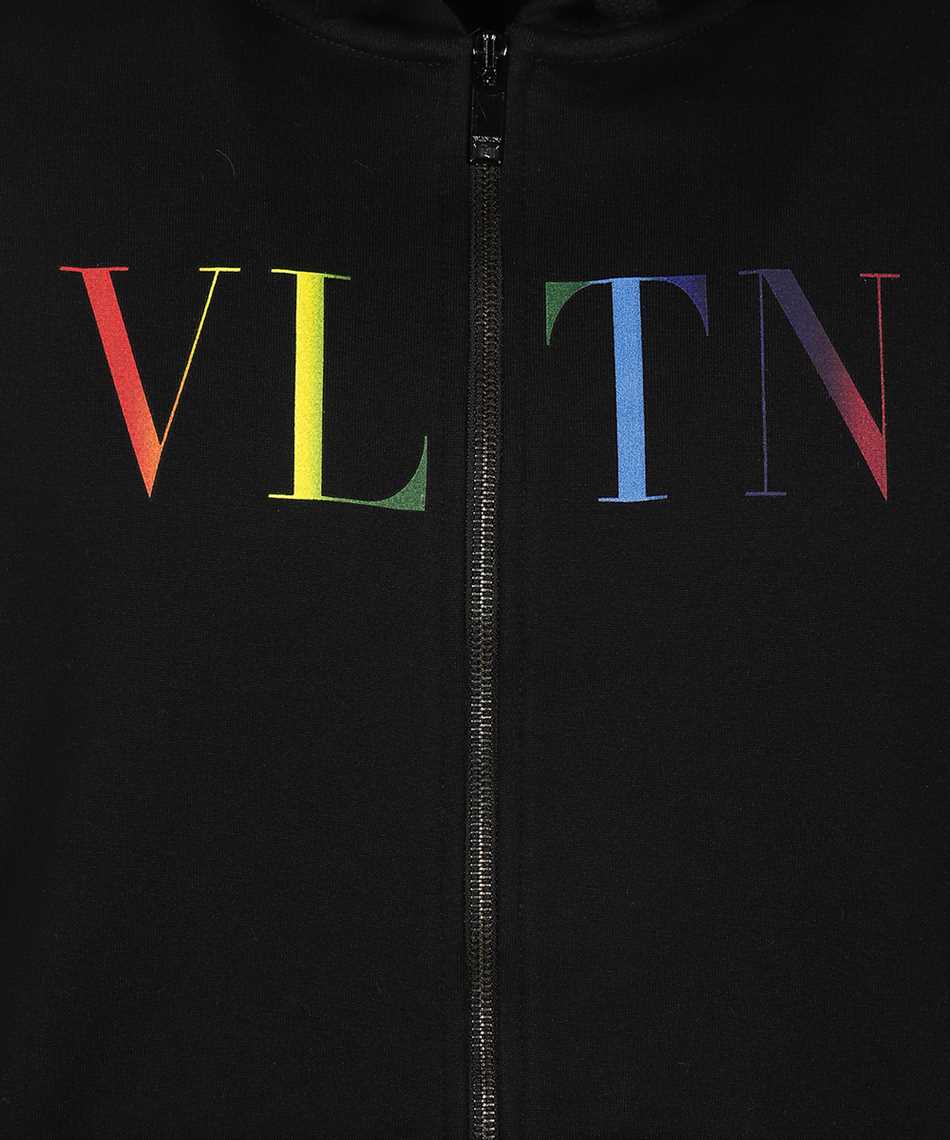 Valentino Vv3mf11i73b Vltn Multicolour Logo Hoodie Black