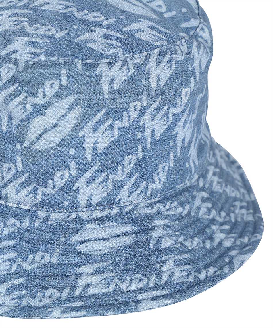 Fendi FXQ697 AK6P Denim Bucket Hat - Blue